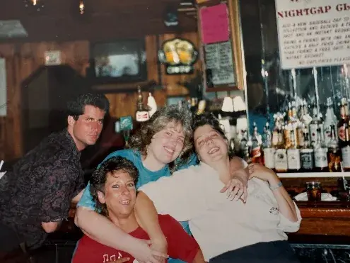 A group of patrons gathered at the bar inside Starstruck.